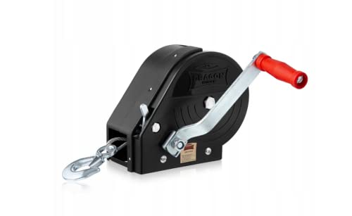 Dragon Winch Argano Manuale Con Alloggiamento 2500 Lbs / 1133 Kg Con Gancio E Cavo In Acciaio 10M Per Piccole Imbarcazioni, Moto, Veicoli E Officina |
