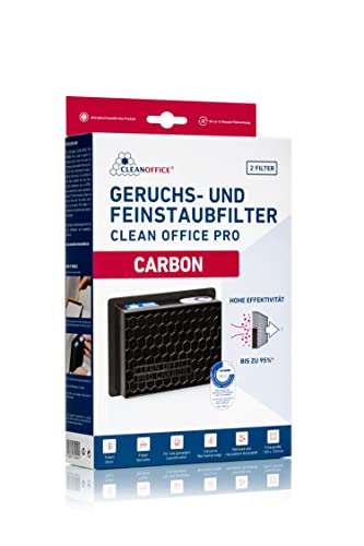 Clean Office Pro Carbon - Filtro Antiodore E Polveri Sottili Per Stampante Laser, 2 Pezzi
