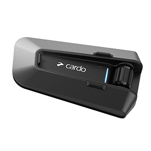 Cardo Packtalk Edge Sistema Di Comunicazione Bluetooth Per Moto Citofono Con Cuffia - Confezione Doppia, Nero