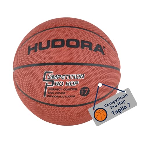 Hudora Palla Da Basket Competition Pro Hop - Palla Da Basket Leggermente Gonfia Misura 7 - Palla Di Qualità Per Esterni E Interni Per Bambini/Ragazzi