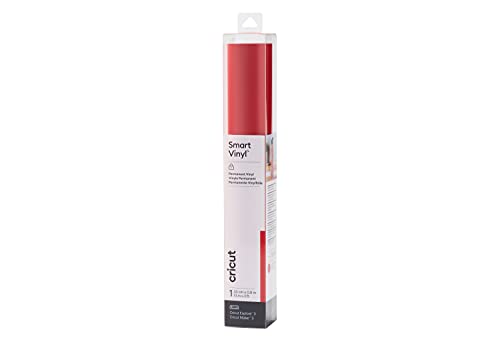 Cricut Smart Vinyl Permanent | 1 Sheet | 33Cm X 0.9M | Red, Pvc, (3Ft)