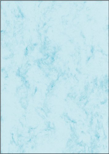Sigel Dp551 Carta Da Lettere / Carta Marmorizzata, Azzurro, A4, 200 G, 50 Fogli
