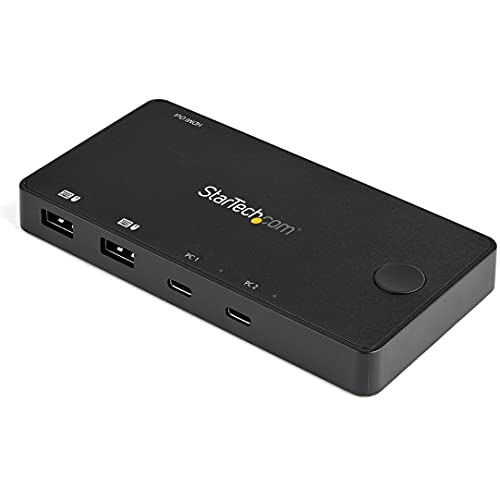 Startech.Com Switch Kvm Usb-C A 2 Porte, 4K 60Hz Hdmi, Mini Switch Compatto A Doppia Porta, Commutatore Kvm Uhd (Sv211Hduc)