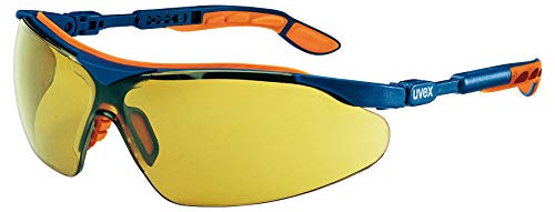 Occhiali Protettivi Uvex I-Vo | Lenti Pc Colore Ambra | Protezione Uv 400 | Nf En 166 170 | Lente Esterna Antigraffio | Lente Interna Con Funzione Ant