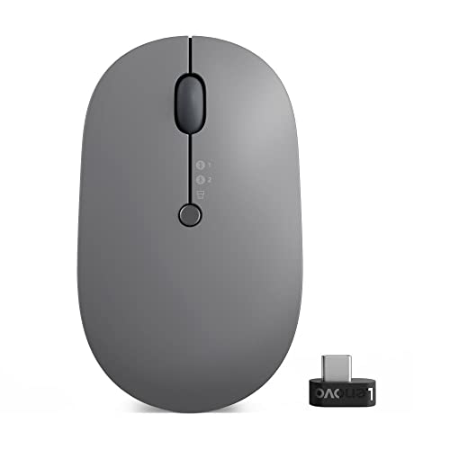 Lenovo Gy51C21211, Go - Mouse Wireless Multi-Dispositivo, Colore: Grigio Tempesta