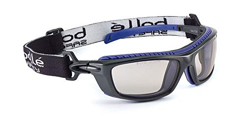 Baxter - Montura Pc Negro Y Azul – Ocular Incoloro En Pc Anti-Vaho Y Anti-Rayaduras Platinum – Cinta Y Espuma