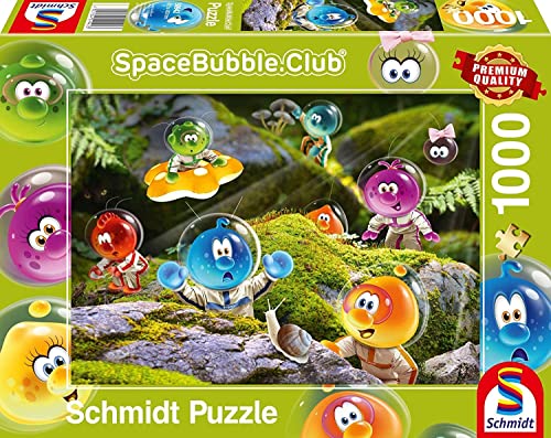 Schmidt Spiele 59942 Space Bubble Club, Arrival In The Moss Forest, 1000 Piece Jigsaw Puzzle, Multicolore