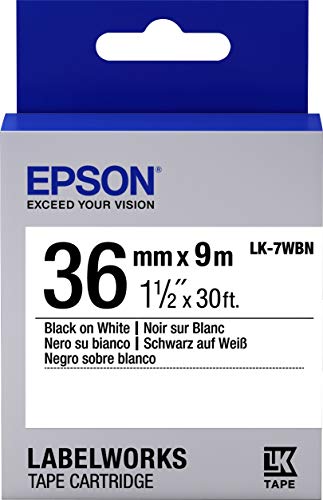 Epson Nastro Fondo Standard Bianco Per Testo Nero 36/9 Lk-7Wbn