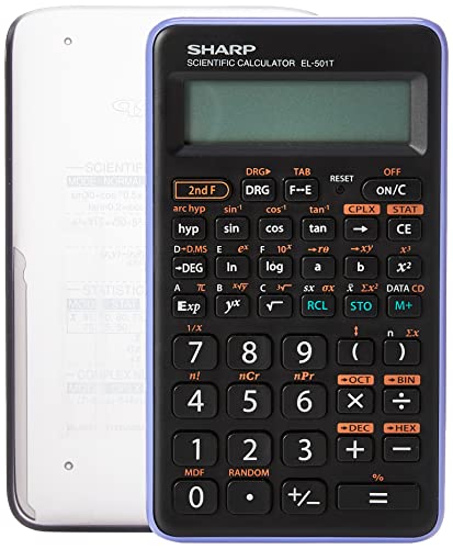 Sharp Calculator Scientific El501Tbvl,Nero