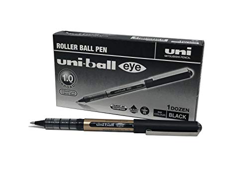 Uni-Ball Eye Broad Ub-150-10 - Penna A Sfera, Punta Da 1 Mm, Inchiostro Nero, Confezione Da 12