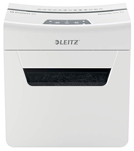 Leitz Iq Protect Premium 6X, Distruggidocumenti Manuale Personal, 7-6 Fogli (70-80 Gr/Mq), Taglio A Frammenti, Sicurezza P-4, Capacità 10 Litri, 80900