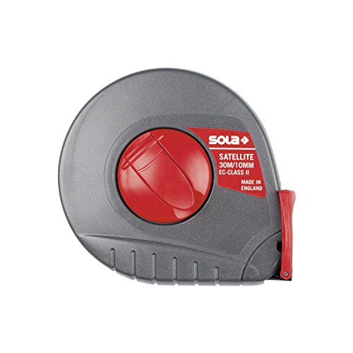 Sola 50056101 Metro A Nastro "Satellite St 30", Nero/Rosso, 30 M