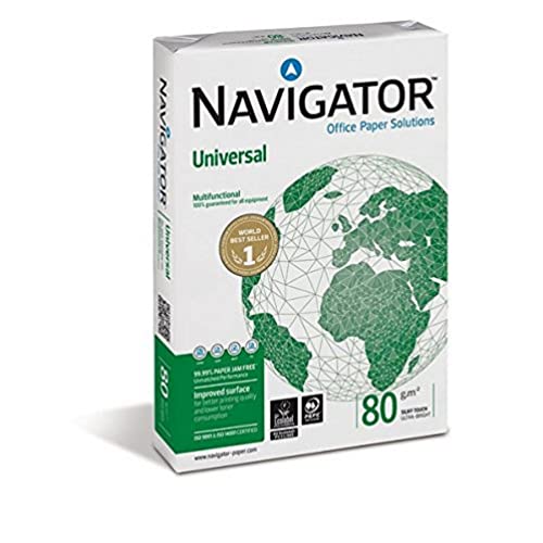 Navigator 0484Un Carta Universal, A3, 80 G/Mq, 110 Μm, Confezione Da 5
