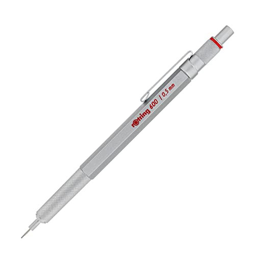 Rotring 600 - Matita A Punta Fine 0,5, Colore: Argento