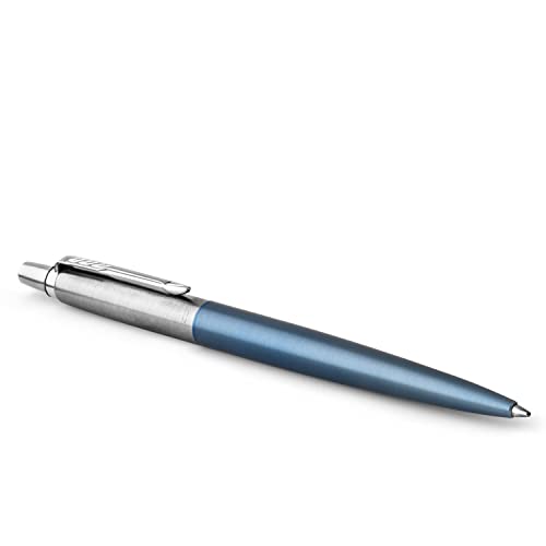 Parker Jotter Penna A Sfera Con Dettagli Cromati, Confezione Regalo, Waterloo Blue