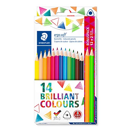 Staedtler Ergo Soft - Matite Colorate, 14 Pz