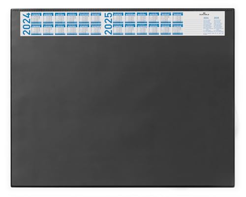 Durable 720407 Sottomano Con Calendario, Copertina Trasparente, Antiscivolo, 650X520 Mm, Blu