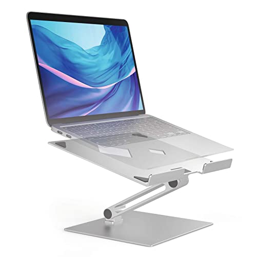 Durable Supporto Alza Notebook, Altezza E Angolo Visivo Regolabili, Pieghevole, Argento, 505023