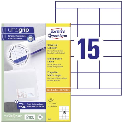 Avery 3669 Etichetta Multiuso 70X50.8 Mm