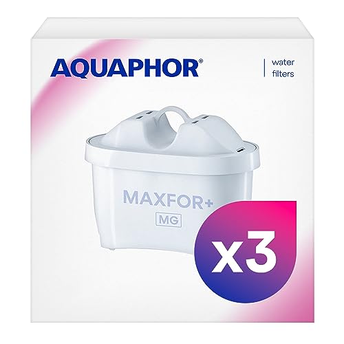 Aquaphor Cartuccia Filtrante Maxfor+ Kit 3 Con Magnesio I Filtro Per Calcare, Cloro, Metalli Pesanti E Altro I 200L Di Acqua Pulita I Tecnologia Aqual