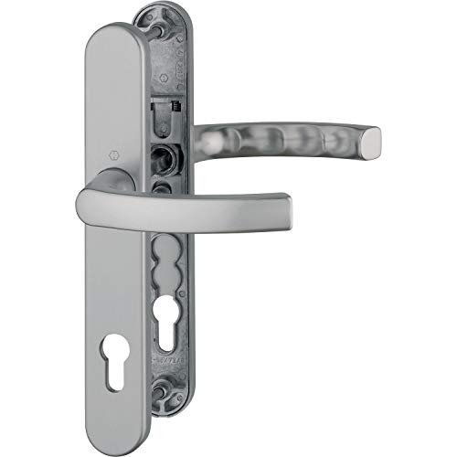 Hoppe Maniglia Liège – Su Placca Stretta, Spessore Porta 67-72, Effetto Acciaio Inox