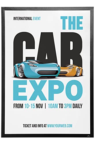 Durable Cornice Espositiva Duraframe Poster 70 X 100 Cm, Adesiva, Resistente Ai Raggi Uv, 1 Pezzo, Nero, 505601