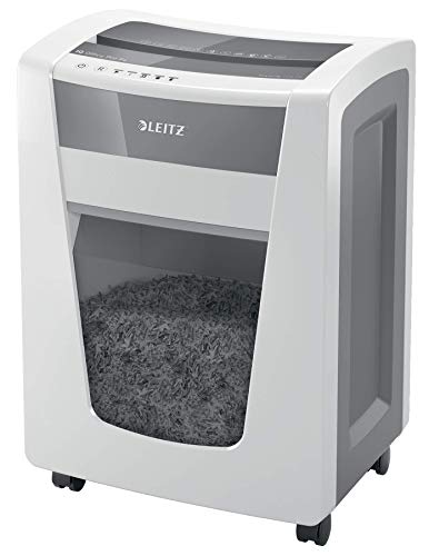 Leitz Iq Distruggidocumenti Office Pro P4, 22-20 Fogli A4 (70-80 Gr/Mq), Taglio A Frammento, Capacità 30 Litri, Tecnologia Anti-Inceppamento, Tecnolog
