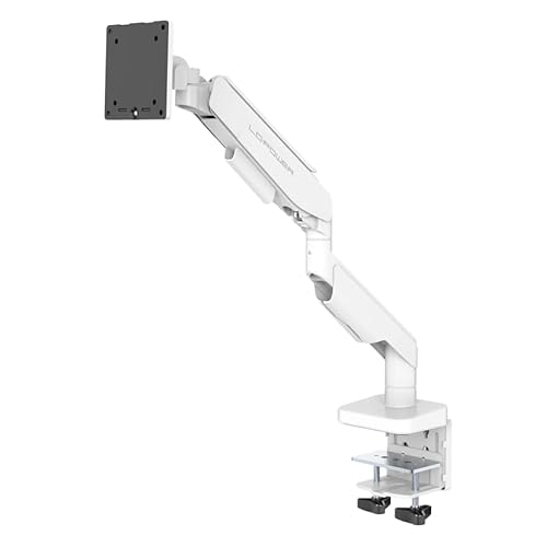Lc-Power Supporto Monitor Scrivania Per Schermi Da 17-49 - Regolabile In Altezza E Angolazione - Estensione Di 60 Cm - Resistente E Versatile - Vesa 7