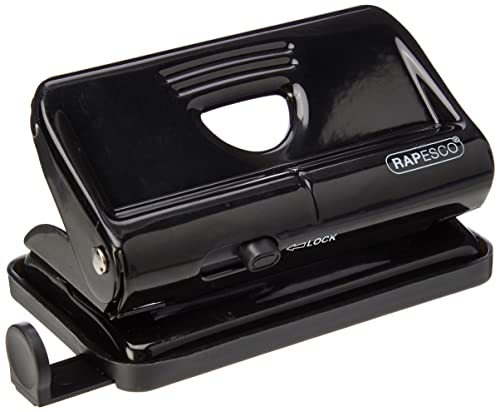 Rapesco Pf810Mb1 Perforatrice A 2 Fori 810, Fora Fino A 12 Fogli, Nero