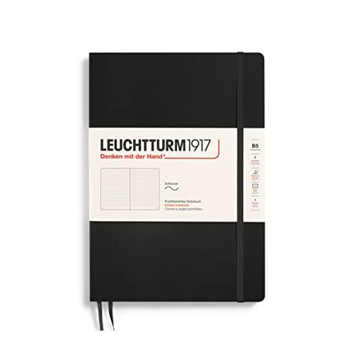 Leuchtturm1917 349298 Taccuini Composition (B5), Copertina Morbida, 123 Pagine Numerate, Puntini, Nero