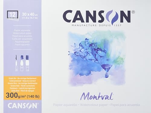 Canson Montval Accessorio, Carta, Bianco Naturale, 30 X 40 Cm, 12 Unità