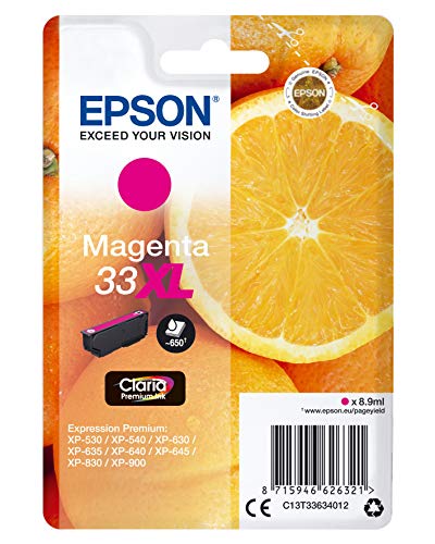 Epson Singlepack Magenta 33Xl Claria Premium Ink 8.9Ml 650Pagine Cartuccia D'Inchiostro