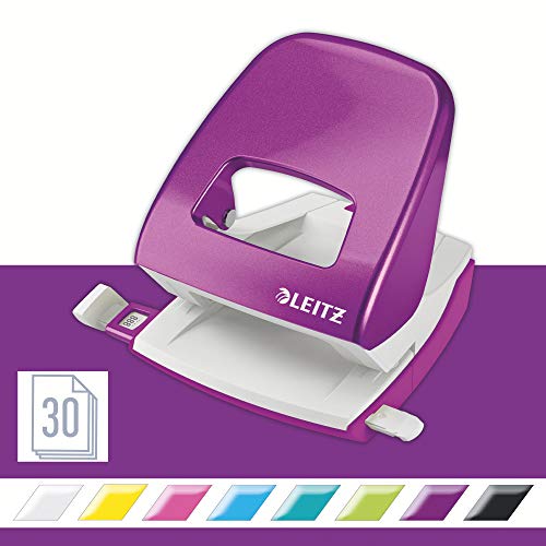 Leitz Perforatore In Metallo Nexxt Wow, Fino A 30 Fogli, Box, Viola