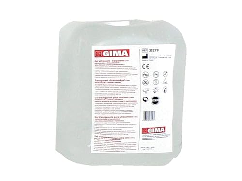 Gima - Gel Trasparente Ad Ultrasuoni, Ipoallergenico E Idrosolubile, Senza Sali, Formaldeide E Profumi, (1X5L), 33279