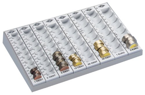 Wedo 160780037 Classificatore Contamonete, Colonne Sciolte, 279 X 188 X 48 Mm, Grigio