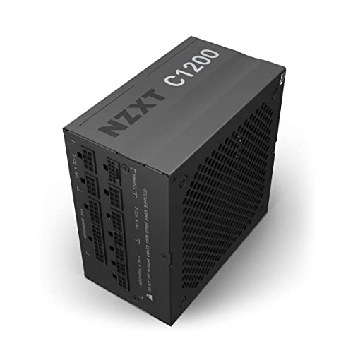 Nzxt C1200 Psu - Alimentatore Atx 1200 Watt Per Pc Gaming - Pa-2G1Bb-Eu - Certificato 80 Plus Gold - Efficiente - Pienamente Modulare - Ventola Fdb Da