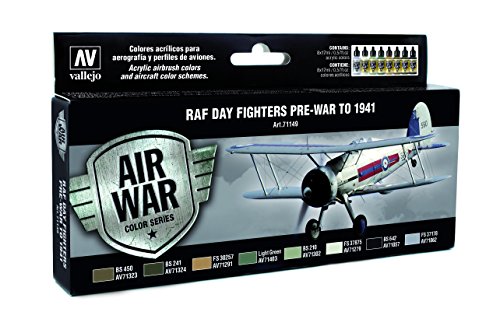 Vallejo Raf & Faa Day Fighter Pre-War To 4930 - Kit Per Colorare, 8 X 17Ml, Multicolore