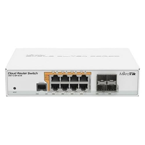 Mikrotik Crs112-8P-4S-In Network Switch Gigabit Ethernet (10/100/1000) Power Over Ethernet (Poe) White