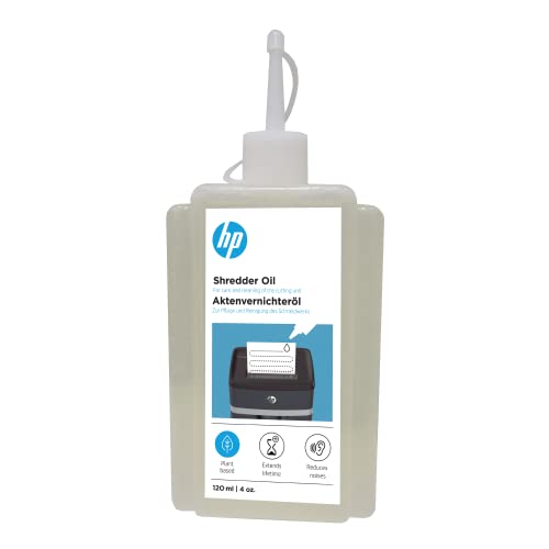 Hp Distruggidocumenti Olio Bottiglia 120 Ml A Base Vegetale Per La Cura Del Tuo Trituratore 9131