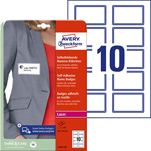 Avery L4787-20 Bianco Etichetta Per Stampante