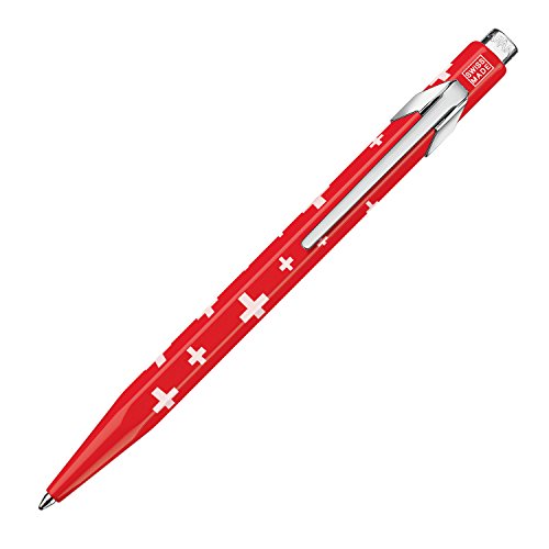 Caran D'Ache 849.253 - Penna A Sfera In Metallo, Motivo: Bandiera Svizzera, Confezione Da 1