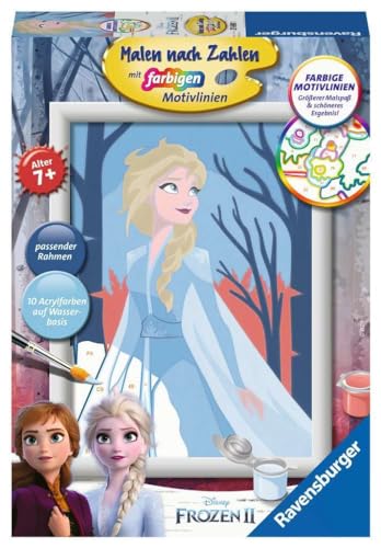 Ravensburger Malen Nach Zahlen 27698 - Elsa - Kinder Ab 7 Jahren