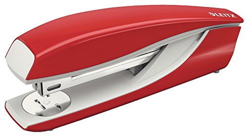 Leitz Cucitrice Da Ufficio, Capacità Fino A 40 Fogli, Design Ergonomico In Metallo, Include Punti, Gamma Nexxt, 55040025, Rosso