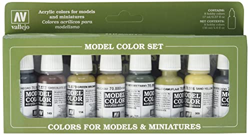 Vallejo Model Color - Set Pittura Acrilica, 8 X 17 Ml, Colori Asortiti