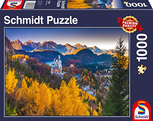 Schmidt Spiele 57390 Castello Autunnale Di Neuschwanstein, Puzzle Da 1000 Pezz, Colore Bianco, Normale