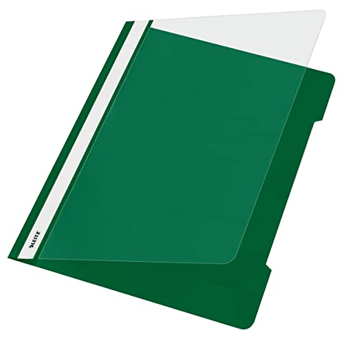 Leitz Cartellina Standard, Formato A4, Capacità Fino A 250 Fogli, 80 Gr/Mq, Polipropilene, 1 Pezzo, Verde, 41910055