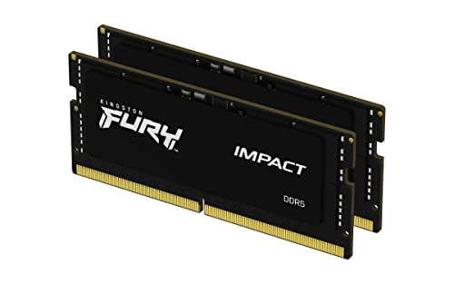 Kingston Fury Impact Pnp 64Gb (2X32Gb) 5600Mt/S Ddr5 Cl40 Sodimm Memoria Gaming Per Laptop Kit Da 2 - Kf556S40Ibk2-64