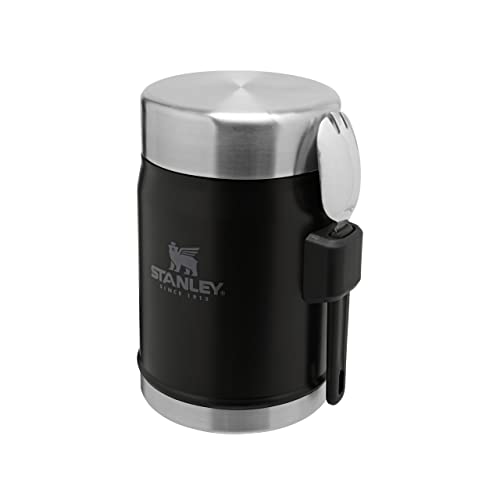 Stanley Classic Legendary Food Jar 0.4L Con Cucchiaio-Forchetta - Contenitore Termico Per Alimenti Caldi - Thermos Mantiene Caldo O Freddo Per 7 Ore -
