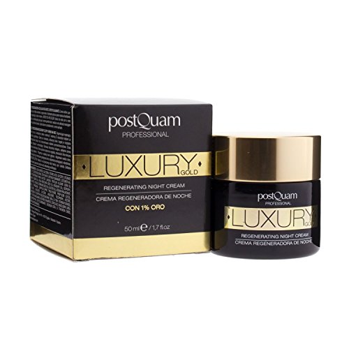 Postquam Luxury Gold, Crema Da Notte | Crema Acido Ialuronico Notte, Crema Antirughe - 50 Ml