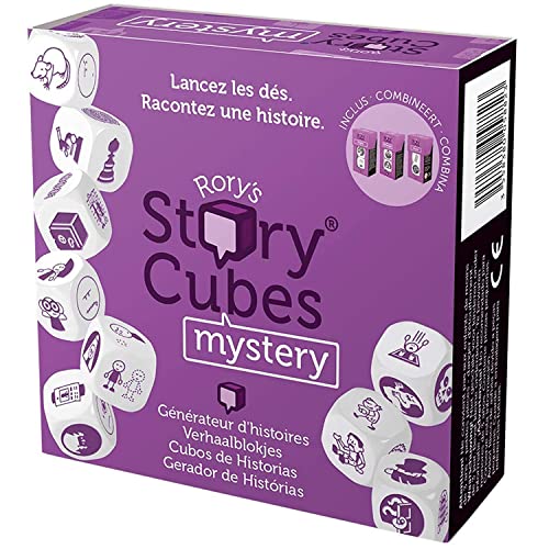 Asmodee- Story Cubes: Mystery-Multilinguaggio, Multicolore, Adersc29Ml1
